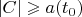 $|C|\geqslant a(t_0)$