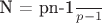 N = \frac{pn-1}{p-1}