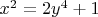 $x^2=2y^4+1$