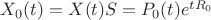 $X_0(t)=X(t)S=P_0(t)e^{tR_0}$