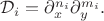 $\mathcal{D}_i = \partial_x^{n_i} \partial_y^{m_i}.$