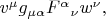 $v^\mu g_{\mu\alpha}F^\alpha{}_\nu w^\nu,$