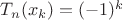 $T_n(x_k)=(-1)^k$