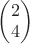 $\begin{pmatrix}
2 \\
4
\end{pmatrix}$