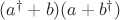 $(a^\dagger+b)(a+b^\dagger )$