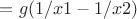$=g(1/x1-1/x2)$