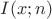 $I(x;n)$