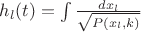 $h_l(t)=\int \frac{dx_l}{\sqrt{P(x_l,k)}}$