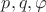 $p,q,\varphi$
