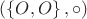 $(\left\lbrace O,O\right\rbrace, \circ)$