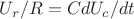 $U_r/R = C dU_c/dt$