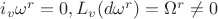 $i_v\omega^r=0, L_v(d\omega^r)=\Omega^r\ne{0}$