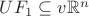 $UF_1\subseteq v\mathbb R^n$
