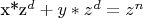 x*z^d+y*z^d=z^n
