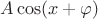 $A\cos(x+\varphi)$