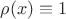 $\rho(x)\equiv1$