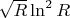 $\sqrt R \ln^2R$