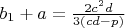 $b_1+a=\frac{2c^2d}{3(cd-p)}$
