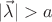 $| \vec\lambda | > a$