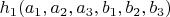 $h_1(a_1,a_2,a_3,b_1,b_2,b_3)$
