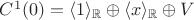 $C^1(0)=\langle 1\rangle_{\mathbb R}\oplus\langle x\rangle_{\mathbb R}\oplus V$