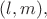 $(l, m){,}$