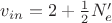 $v_{in}=2+\frac{1}{2}N_e'$