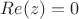 $Re(z)=0$