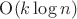 ${\rm O}(k \log n)$