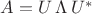 $A=U\,\Lambda\,U^*$