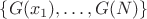 $\{G(x_1),\dots,G(N)\}$