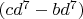 $(cd^7-bd^7)$