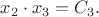 $x_2\cdot x_3=C_3.$
