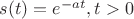 $s(t)=e^{-at},t>0$