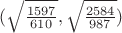 $(\sqrt{\frac {1597}{610}},\sqrt{\frac {2584}{987}})$