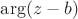 $\arg(z-b)$