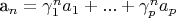 a_n = \gamma_1^n a_1 + ... + \gamma_p^n a_p