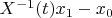 $X^{-1}(t)x_1 - x_0$