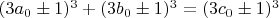 $(3a_0 \pm 1)^3 + (3b_0 \pm 1)^3 = (3c_0 \pm 1)^3$