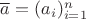$\overline{a}=(a_i)_{i=1}^{n}$ $\overline{a}=(a_i)_{i=1}^{n}$