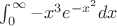 $\int_{0}^{\infty} {-x^3}{e^{-x^2}}dx$