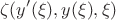 $$\zeta(y'(\xi), y(\xi), \xi)$$