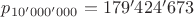 $p_{10'000'000}=179'424'673$