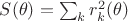 $S(\theta)  = \sum_k r_k^2(\theta)$