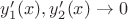 $y'_1(x),y'_2(x)\to 0$