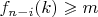 $f_{n-i}(k)\geqslant m$