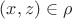 $(x,z)\in\rho$