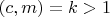 $(c,m)=k>1$