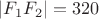 $\left|F_1F_2\right|=320$