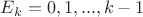 $E_k = {0, 1,...,k-1}$